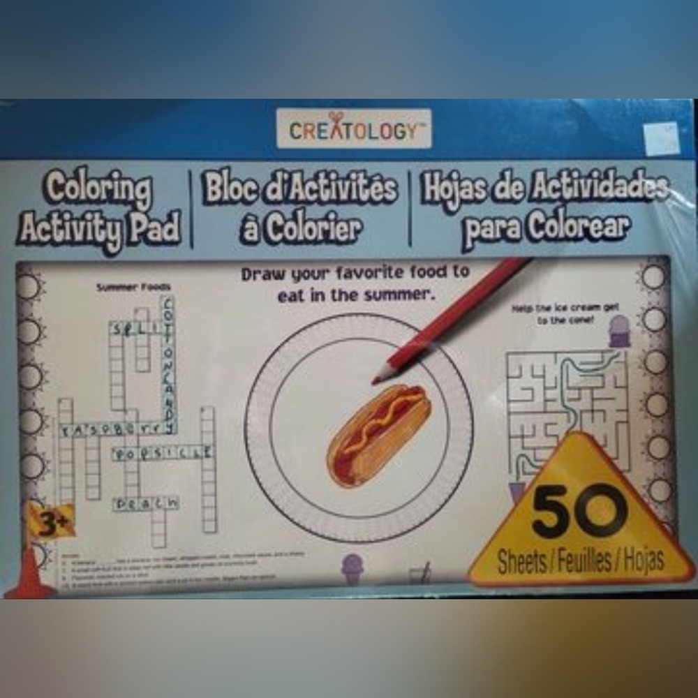 creatology coloring activity Pad, 50 sheets NEW‎ IN BOX learning Activity,